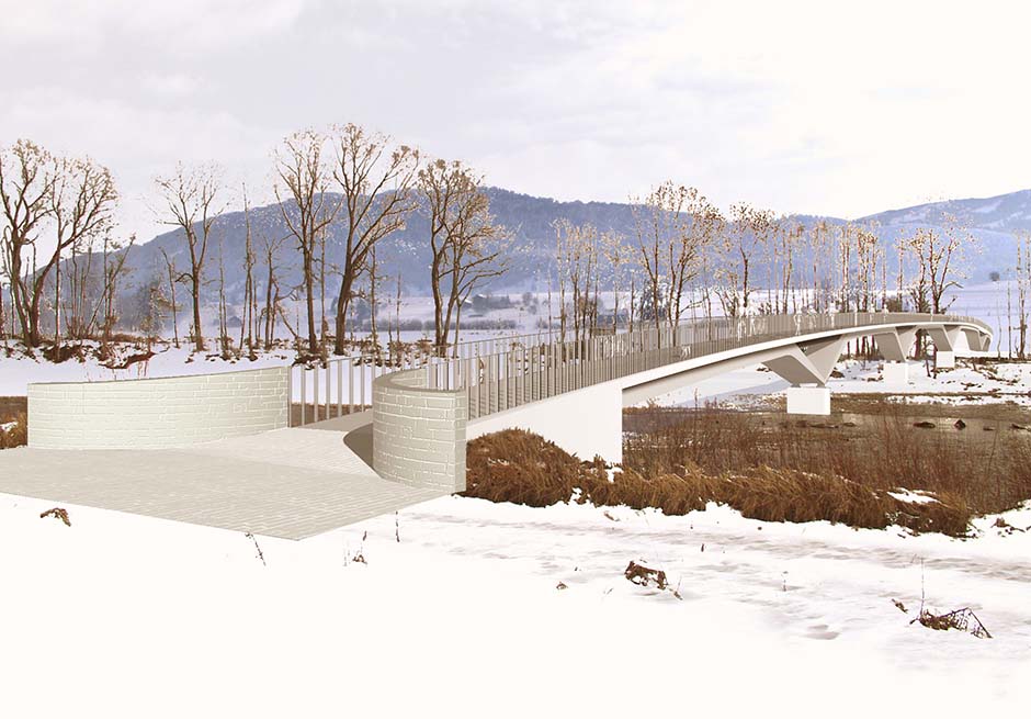 Bild zum Projekt Wettbewerb Geh- und Radwegbrücke über die Iller und B19