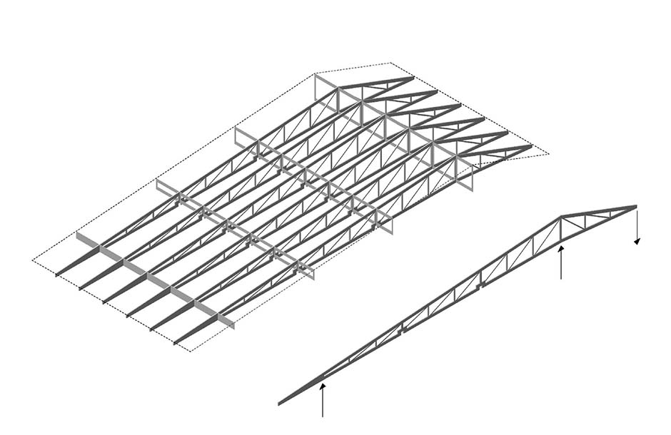 Bild zum Projekt Wettbewerb Dreifachturnhalle in Garching