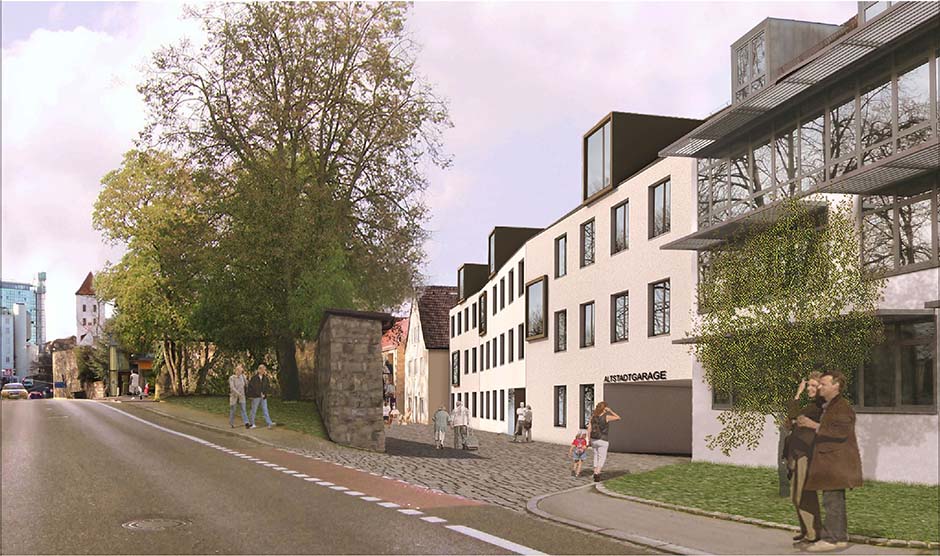 Bild zum Projekt Wettbewerb Verwaltungsgebäude 'An der Stadtmauer', Kempten