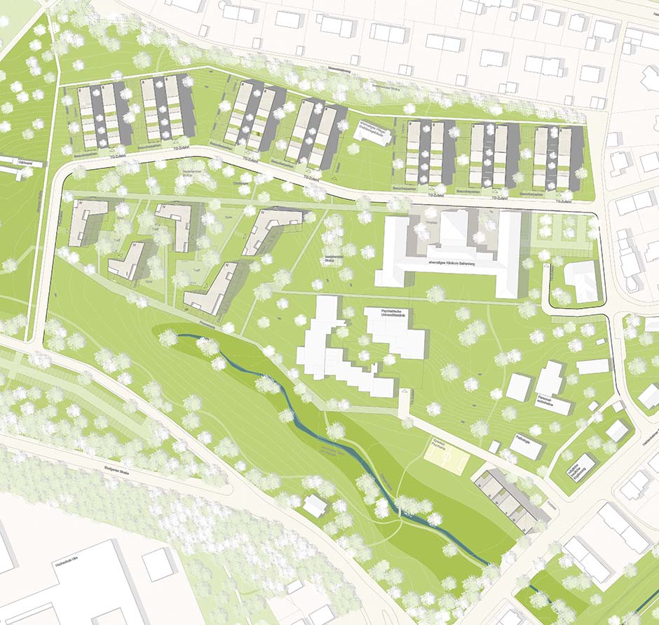 Bild zum Projekt Wettbewerb Neuordnung Klinikbereich Safranberg, Ulm