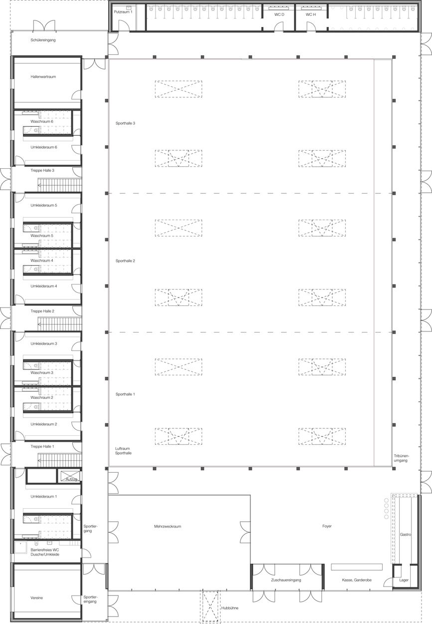 Bild zum Projekt Sport- und Mehrzweckhalle in Stadtbergen