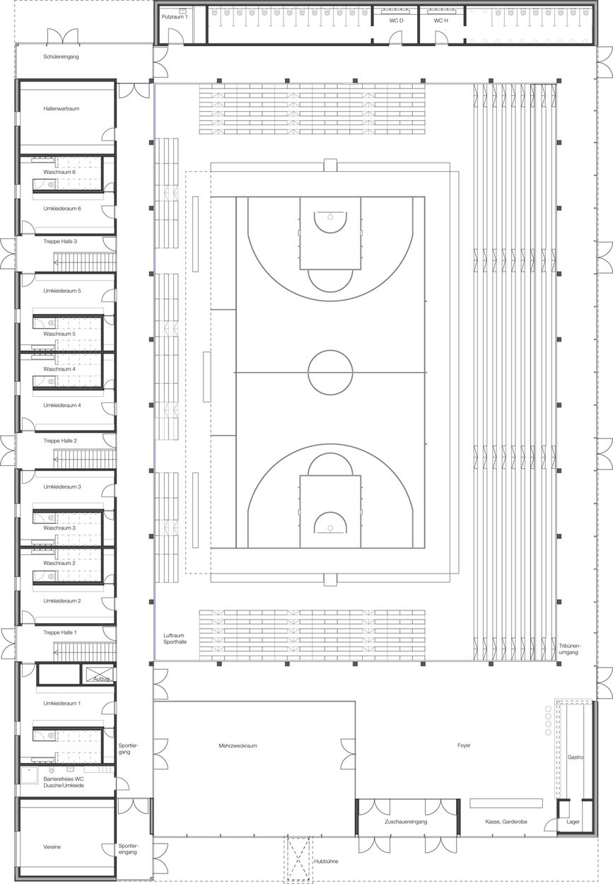 Bild zum Projekt Sport- und Mehrzweckhalle in Stadtbergen