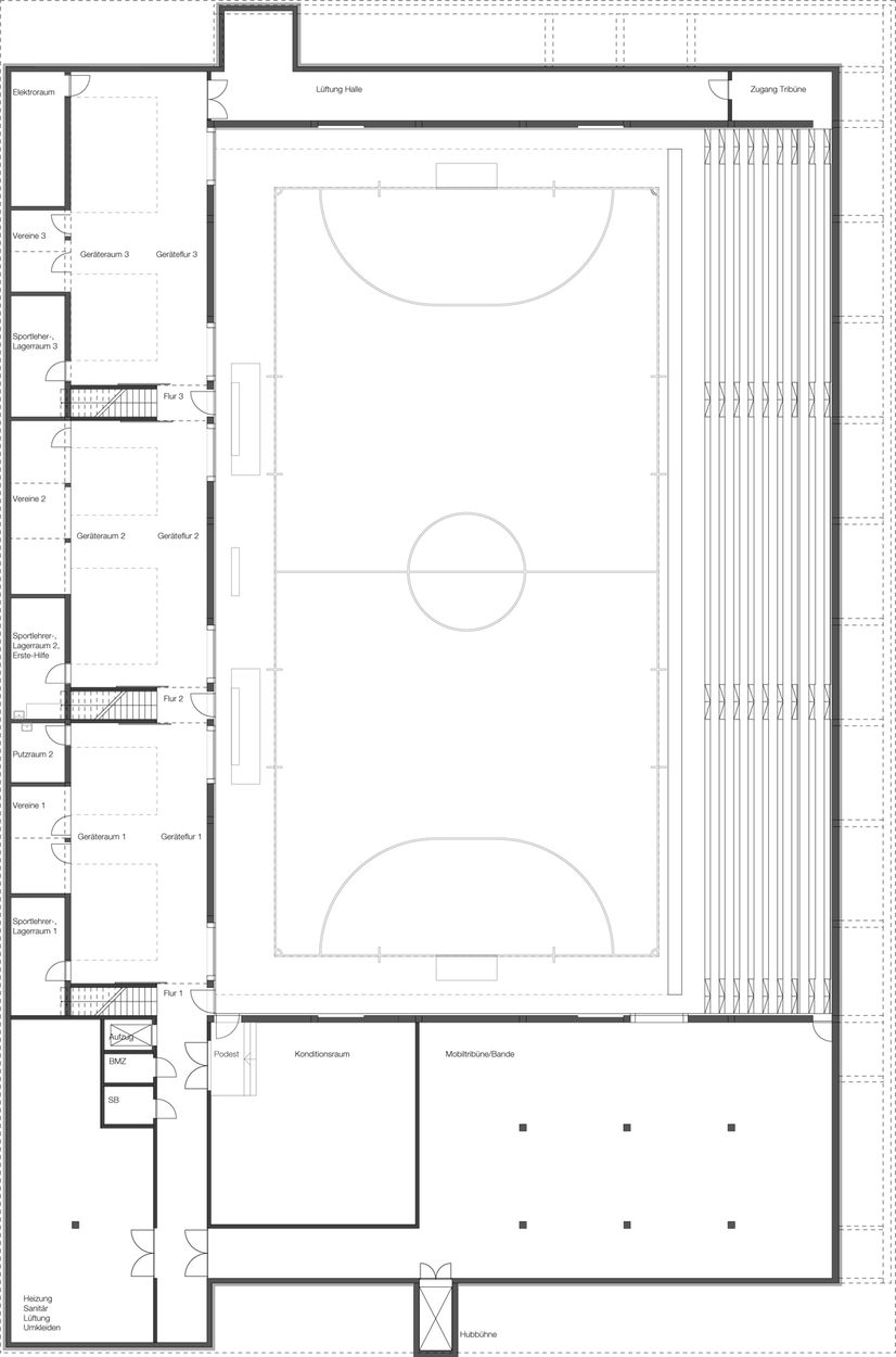 Bild zum Projekt Sport- und Mehrzweckhalle in Stadtbergen