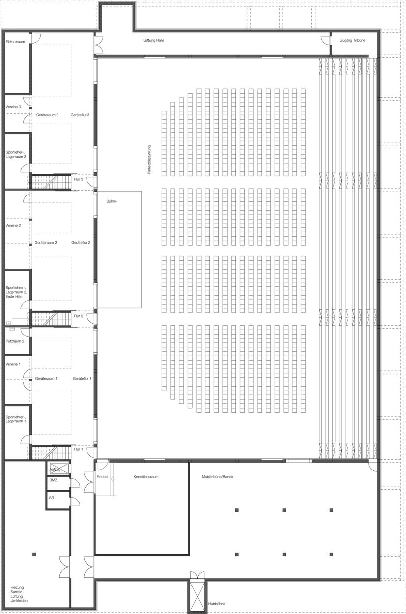 Bild zum Projekt Sport- und Mehrzweckhalle in Stadtbergen