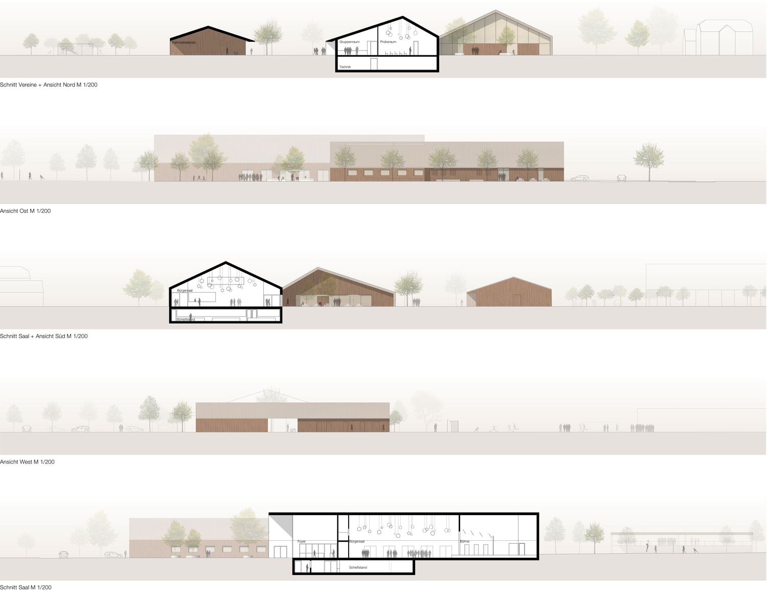 Bild zum Projekt Wettbewerb Neubau Bürger- und Vereinszentrum Denklingen