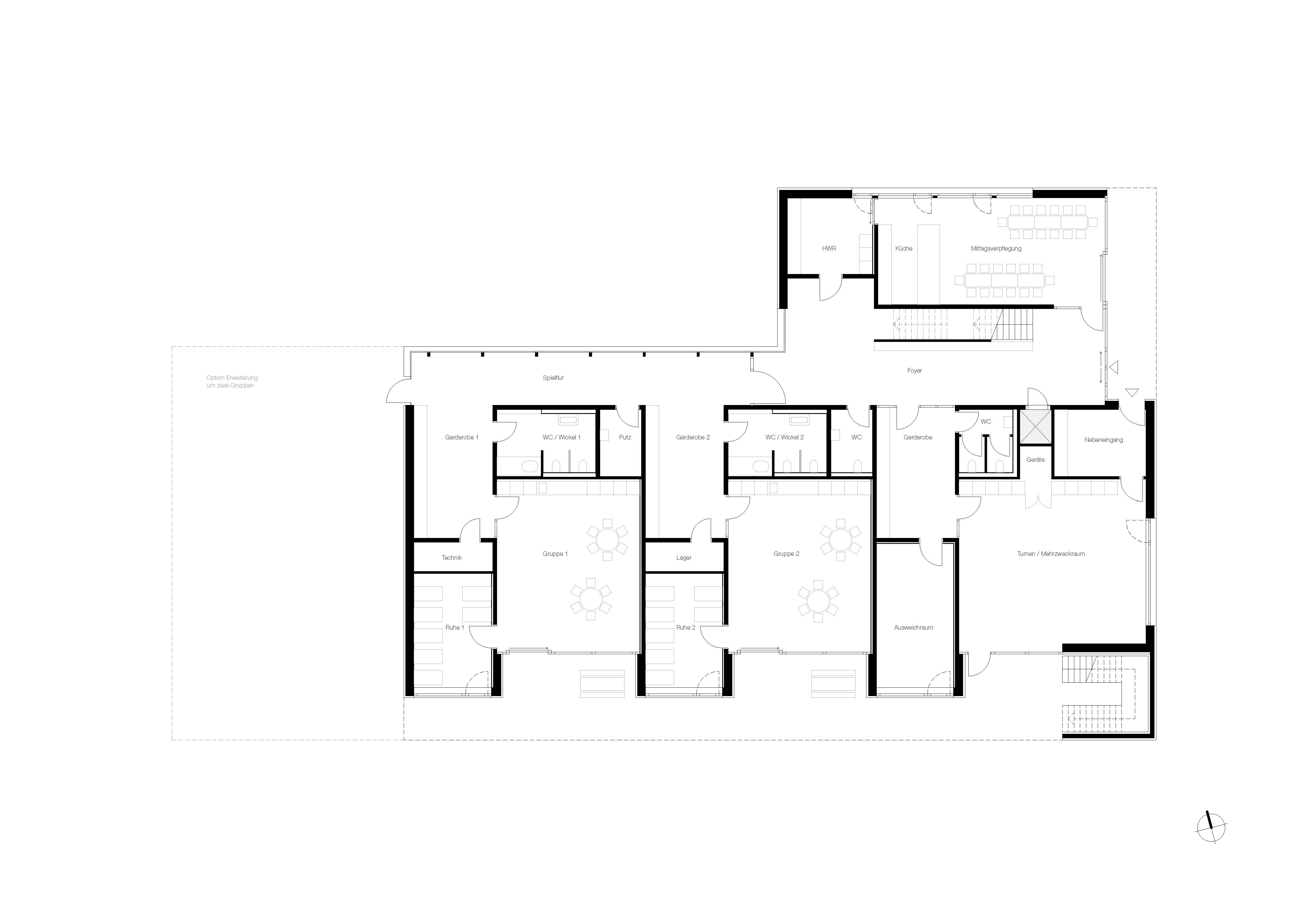 Bild zum Projekt Neubau der Kinderkrippe Waltenhofen