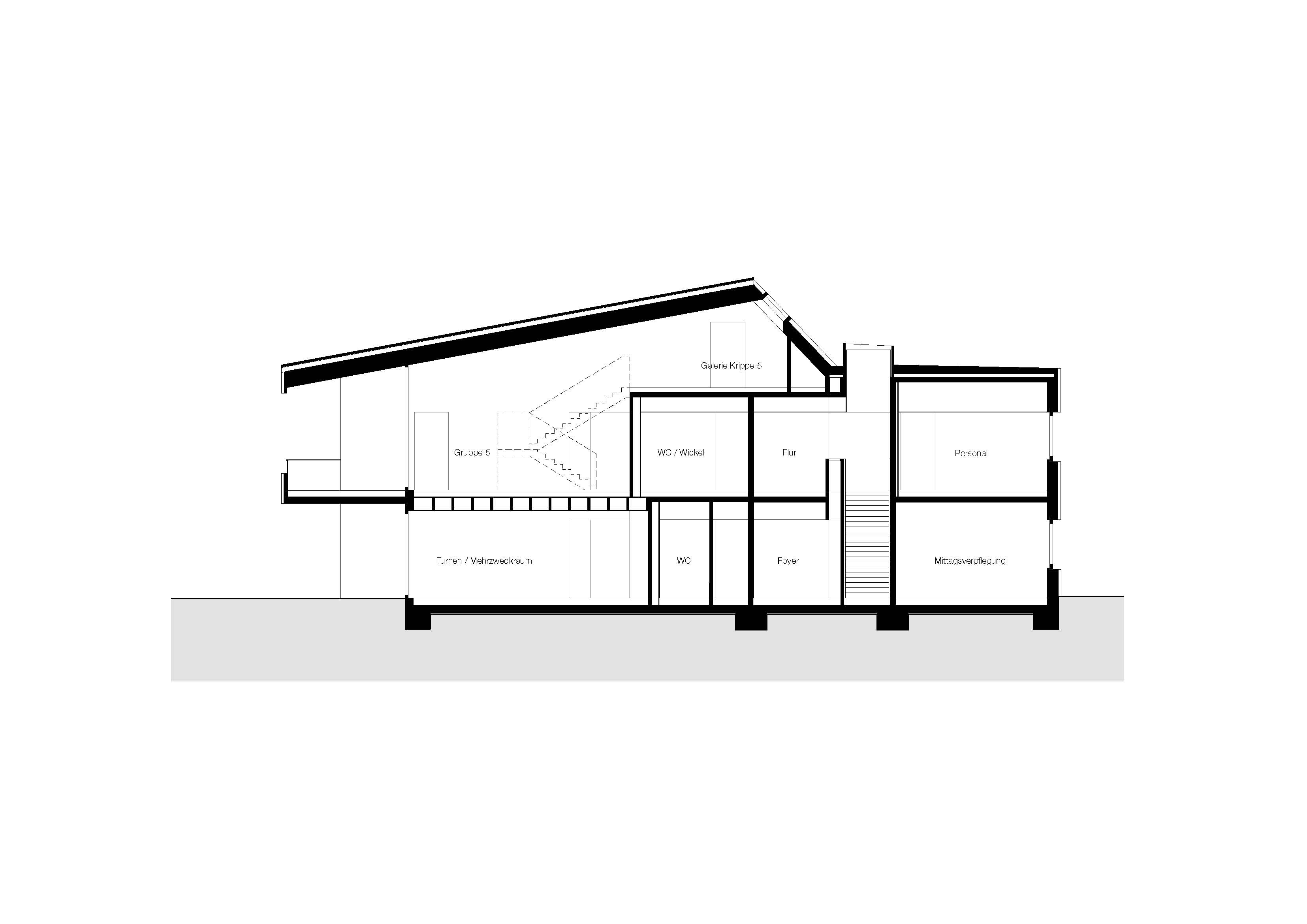 Bild zum Projekt Neubau der Kinderkrippe Waltenhofen