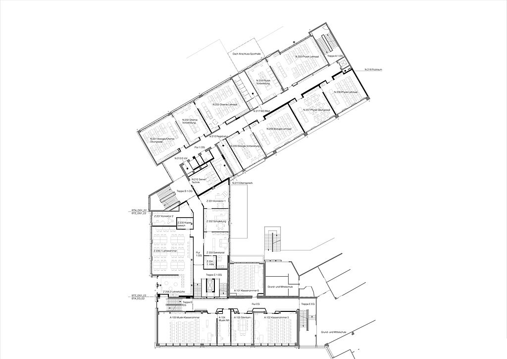 Bild zum Projekt Generalsanierung der staatlichen Realschule Obergünzburg (Alt- und Zwischenbau)