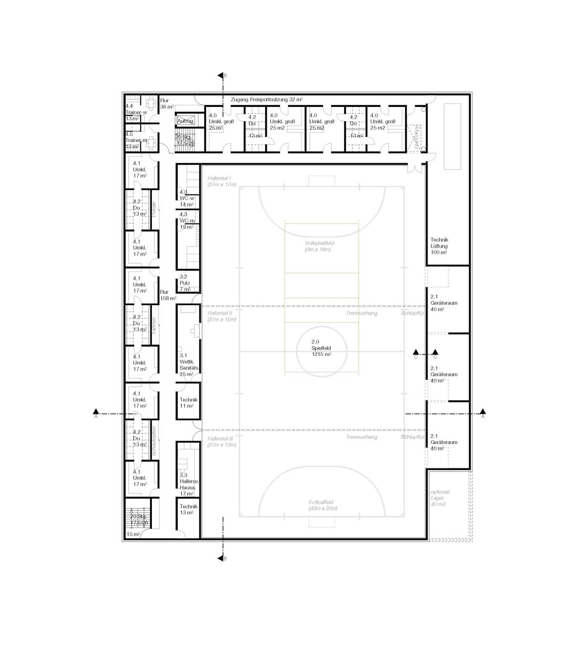 Bild zum Projekt Wettbewerb Dreifach-Sporthalle Mauerstetten