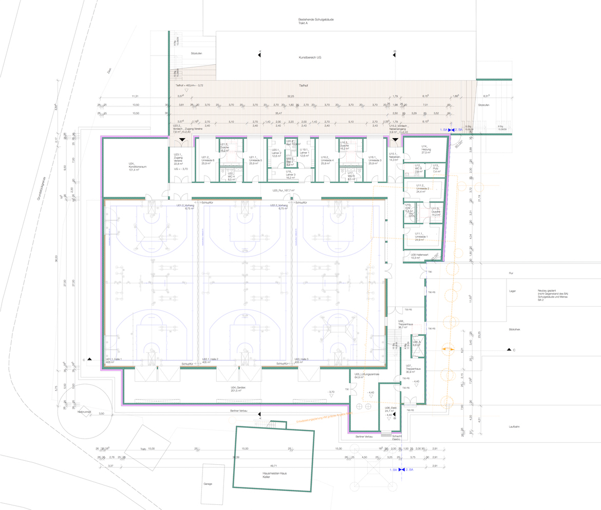 Bild zum Projekt Neubau Dreifachturnhalle und Umbau und Erweiterung Anne-Frank-Gymnasium Erding