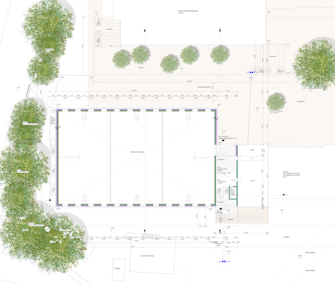 Bild zum Projekt Neubau Dreifachturnhalle und Umbau und Erweiterung Anne-Frank-Gymnasium Erding