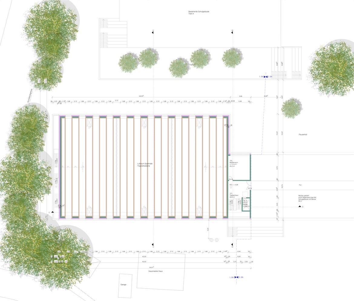 Bild zum Projekt Neubau Dreifachturnhalle und Umbau und Erweiterung Anne-Frank-Gymnasium Erding