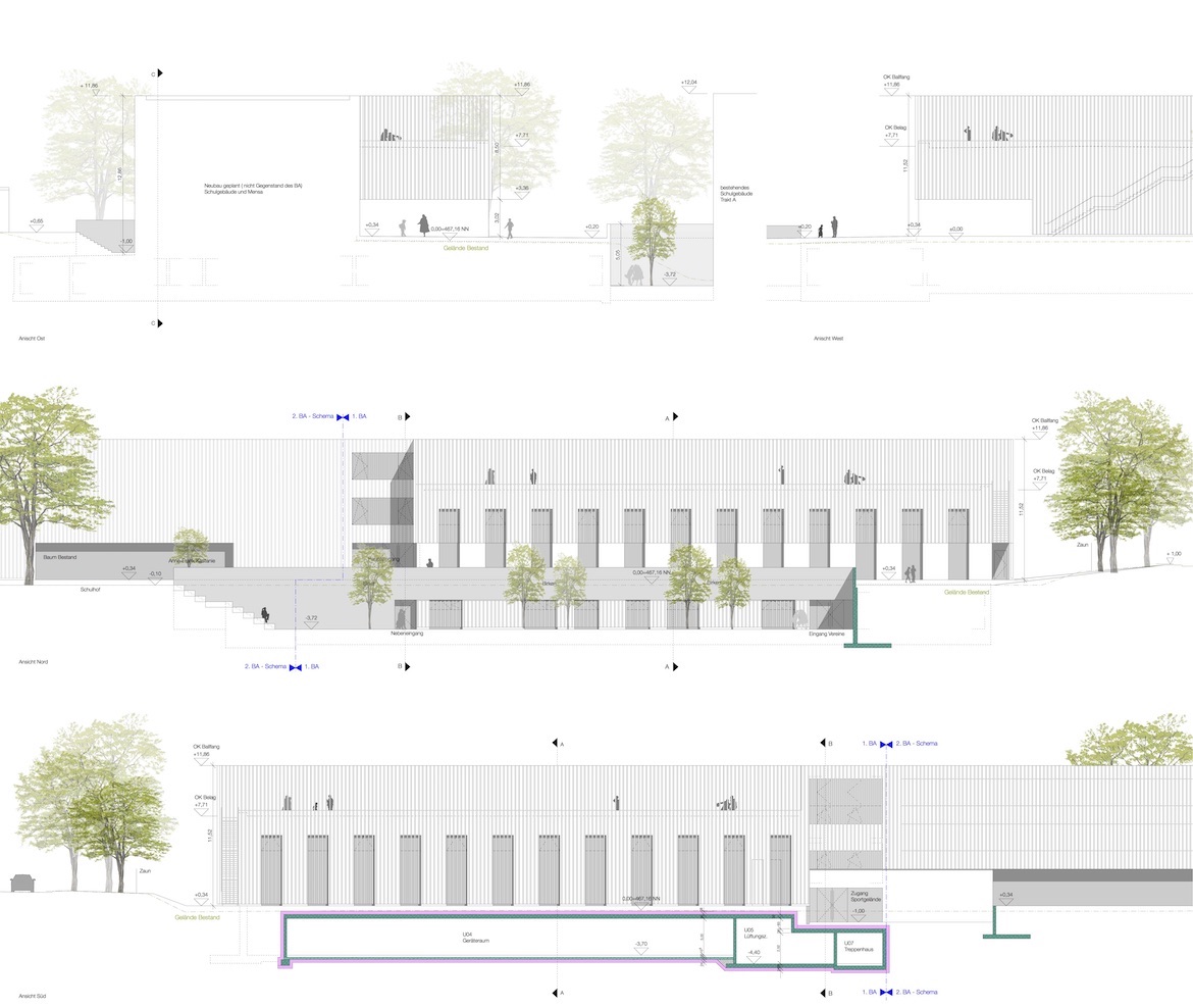 Bild zum Projekt Neubau Dreifachturnhalle und Umbau und Erweiterung Anne-Frank-Gymnasium Erding