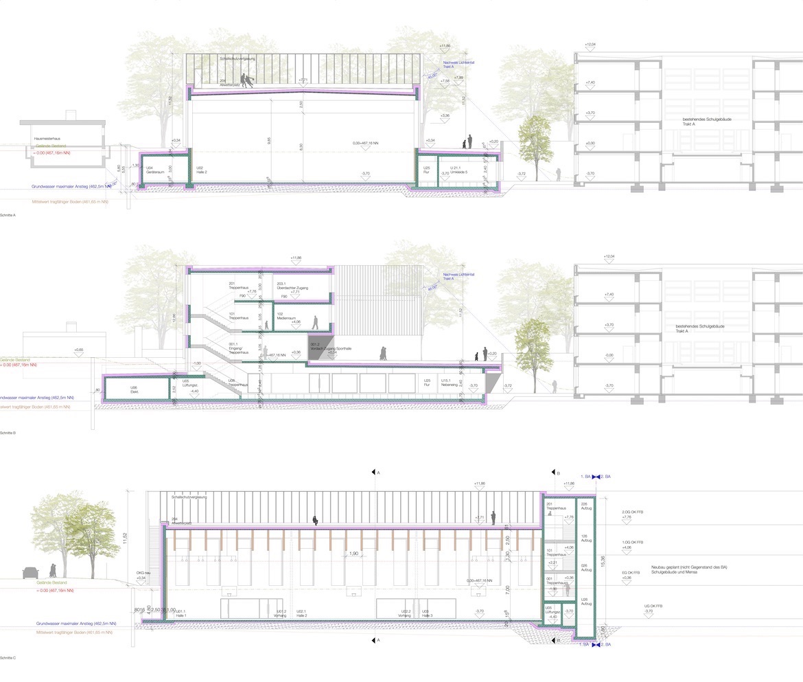Bild zum Projekt Neubau Dreifachturnhalle und Umbau und Erweiterung Anne-Frank-Gymnasium Erding