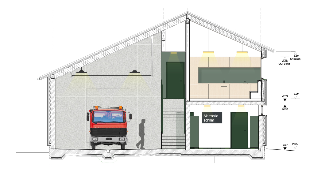 Bild zum Projekt Neubau Feuerwehrhaus, Waltenhofen Memhölz-Ried