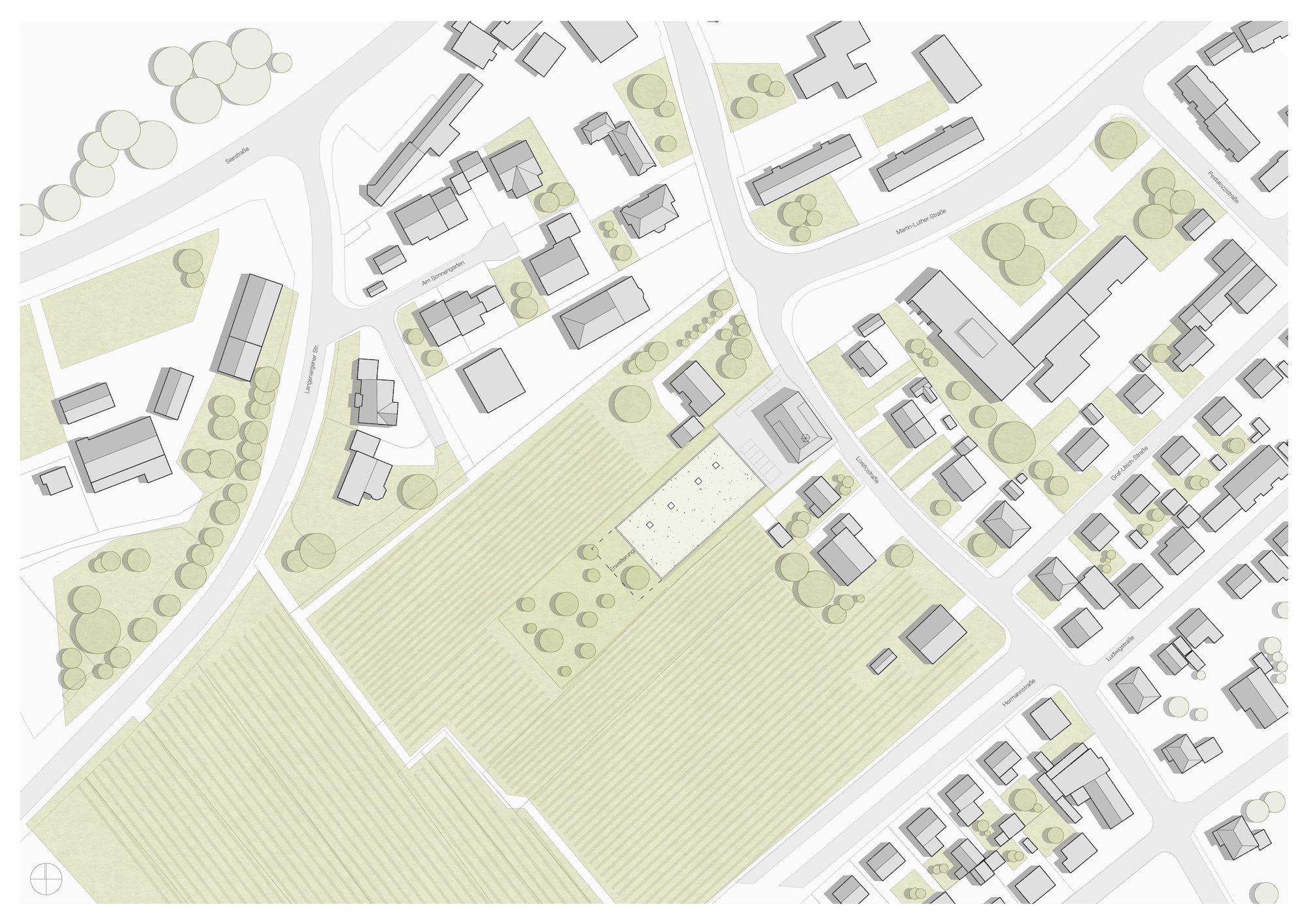 Kindertagesstätte Loreto Tettnang - Lageplan Bild zum Projekt Verhandlungsverfahren Kindertagesstätte Loreto, Tettnang