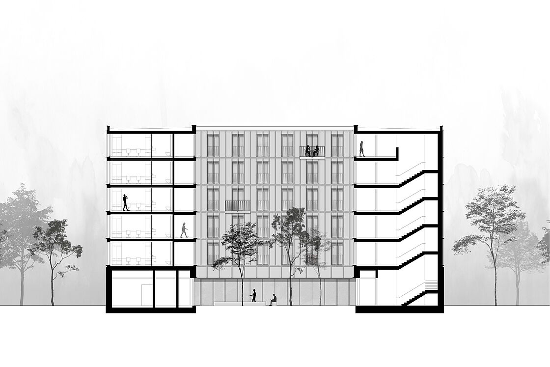 Bild zum Projekt Neubau Schülerwohnheim Biberach