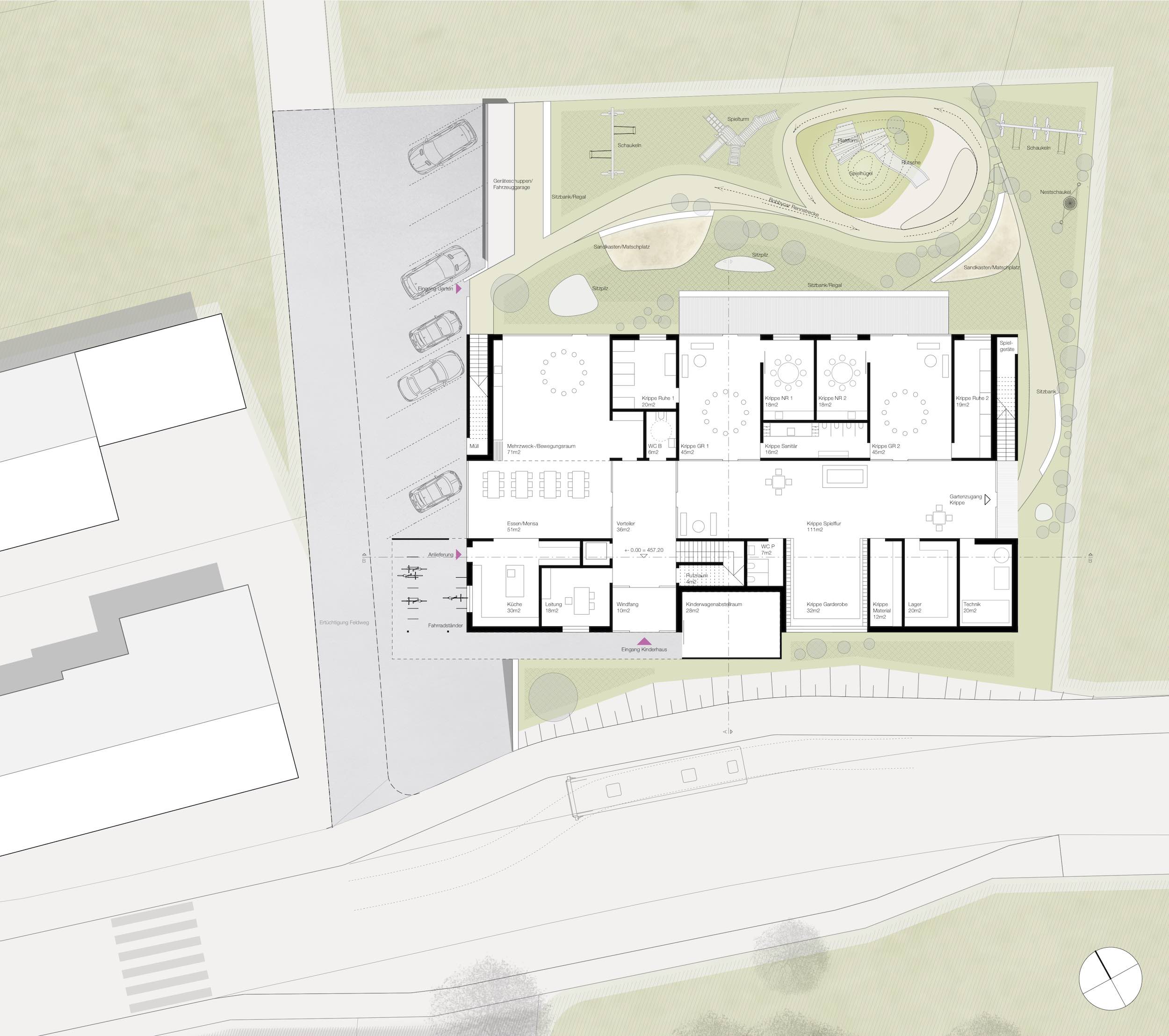 Bild zum Projekt Verhandlungsverfahren Neubau Kinderhaus Berg