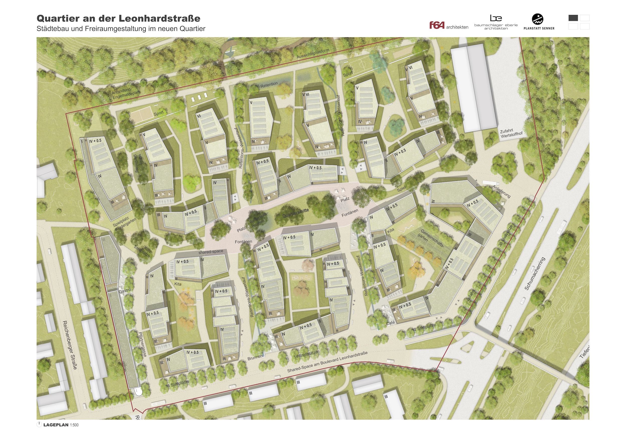 Bild zum Projekt Wettbewerb Quartier an der Leonhardstraße / Saurer-Allma-Gelände Kempten