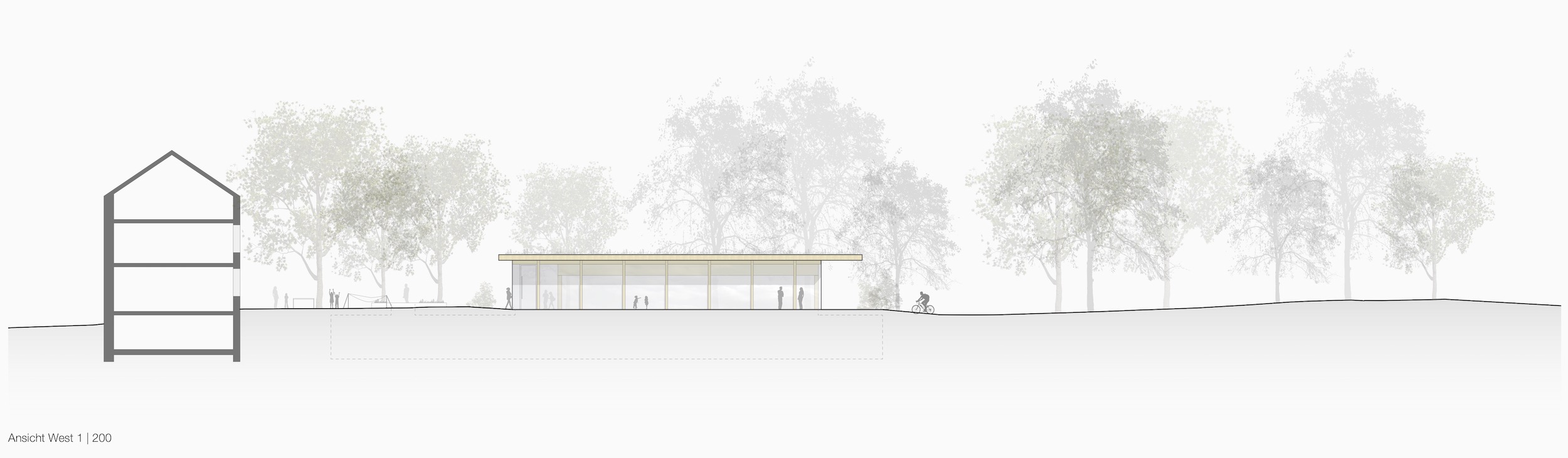 Bild zum Projekt Wettbewerb Neubau Einfeld-Sporthalle Reichshainschule Memmingen