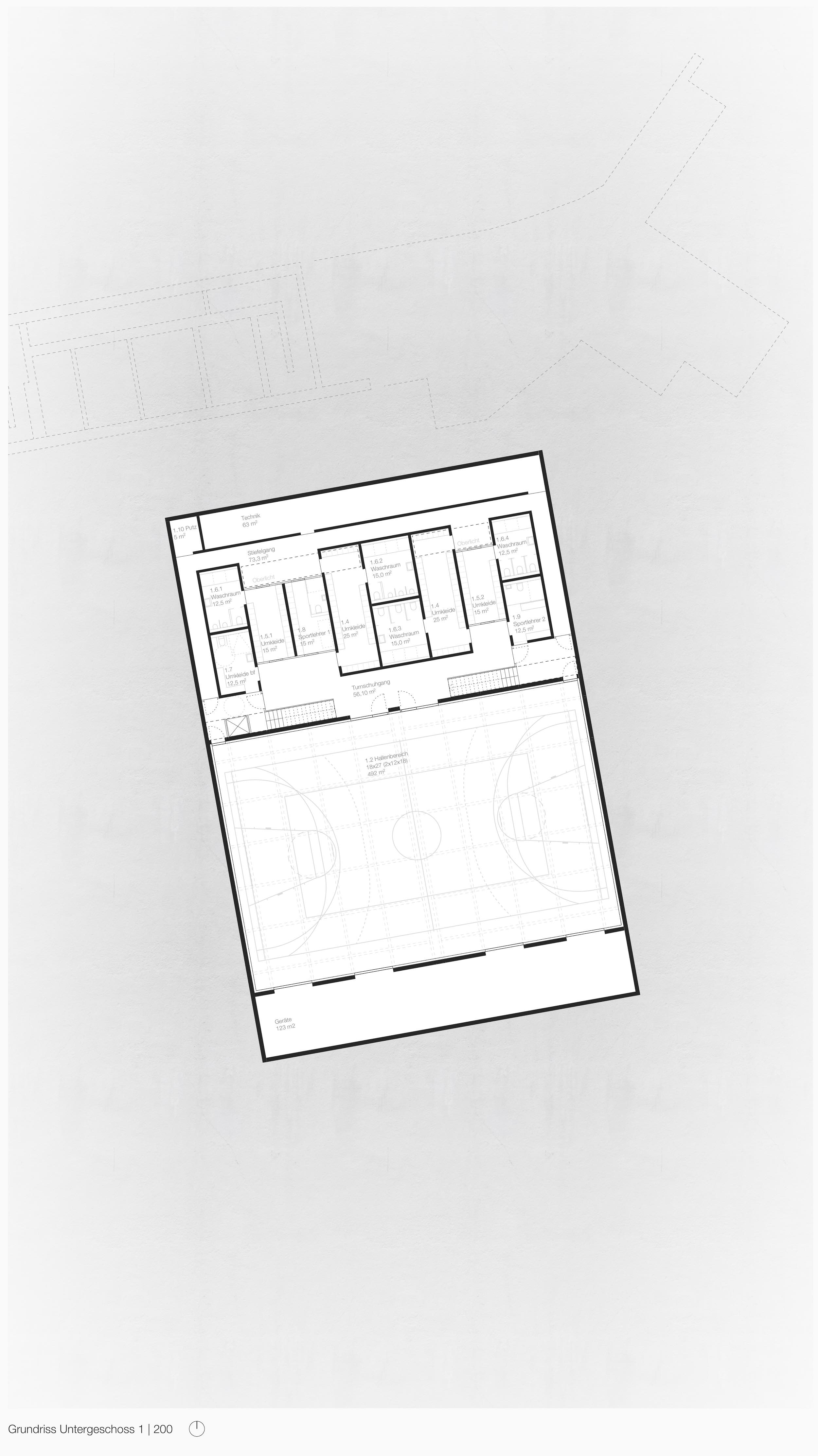Bild zum Projekt Wettbewerb Neubau Einfeld-Sporthalle Reichshainschule Memmingen