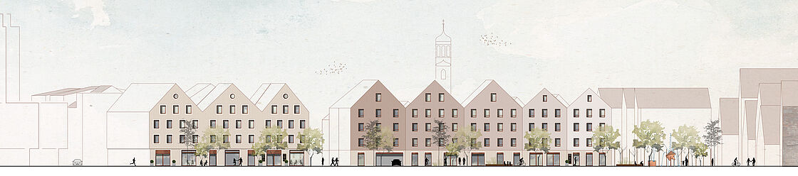 Bild zum Projekt Mehrfachbeauftragung Neuordnung Quartier "Rosenviertel" Memmingen