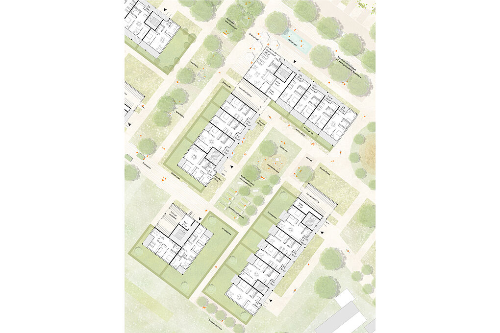 Praesentationsplaene Bild zum Projekt Wettbewerb "Zwischen Lurzenhof und Auloh", Landshut