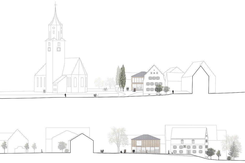 Bild zum Projekt Wettbewerb Neugestaltung der Dorfmitte Dietmannsried