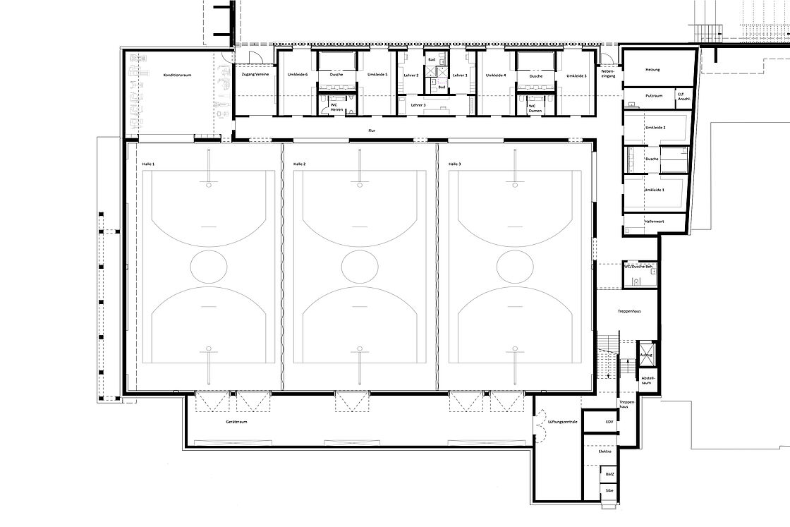 Bild zum Projekt Neubau Dreifachturnhalle sowie Umbau und Erweiterung Anne-Frank-Gymnasium Erding